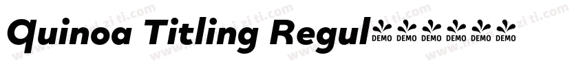 Quinoa Titling Regul字体转换